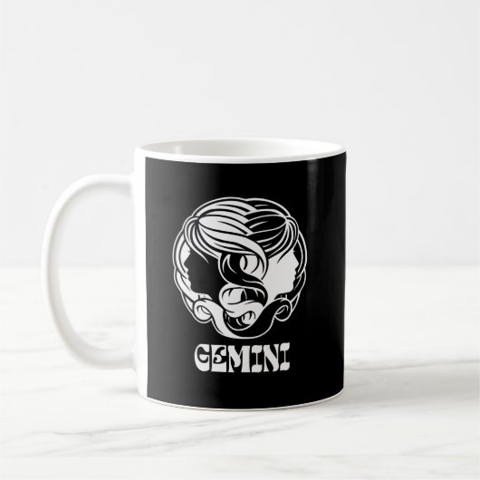 Gemini Zodiac Symbol Astrologie Kaffeetasse (Links)