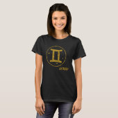 Gemini Zodiac Symbol Astrologie T-Shirt (Vorne ganz)