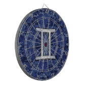 Gemini Zodiac Symbol Blue Digital Camouflage Dartscheibe (Vorderseite Links)