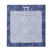 Gemini Zodiac Symbol Blue Digital Camouflage Notizblock (Vorderseite)