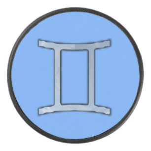 Gemini Zodiac Symbol Element von Kenneth Yoncich Eishockey Puck