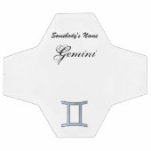 Gemini Zodiac Symbol Element von Kenneth Yoncich Fußball (Flach)
