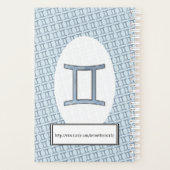 Gemini Zodiac Symbol Element von Kenneth Yoncich Planer (Rückseite)