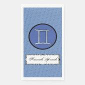 Gemini Zodiac Symbol Element von Kenneth Yoncich Serviette (Vorderseite)