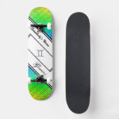 Gemini Zodiac Symbol Element von Kenneth Yoncich Skateboard (Vorderseite)