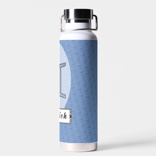 Gemini Zodiac Symbol Element von Kenneth Yoncich Trinkflasche (Rückseite)