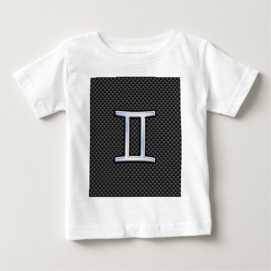 Gemini Zodiac Symbol Holzkohle Faserverbund Baby T-shirt (Vorderseite)