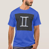 Gemini Zodiac Symbol Holzkohle Faserverbund T-Shirt (Vorderseite)