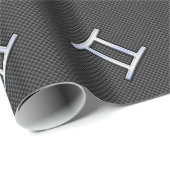 Gemini Zodiac Symbol Holzkohlefaser drucken Geschenkpapier (Rolleneckpunkt)