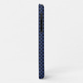 Gemini Zodiac Symbol Navy Blue Carbon Fiber Style Case-Mate iPhone Hülle (Hinten/Links)