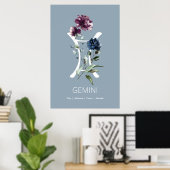 Gemini Zodiac Symbol Poster (Heimbüro)