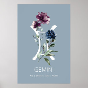 Gemini Zodiac Symbol Poster