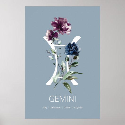 Gemini Zodiac Symbol Poster (Vorne)