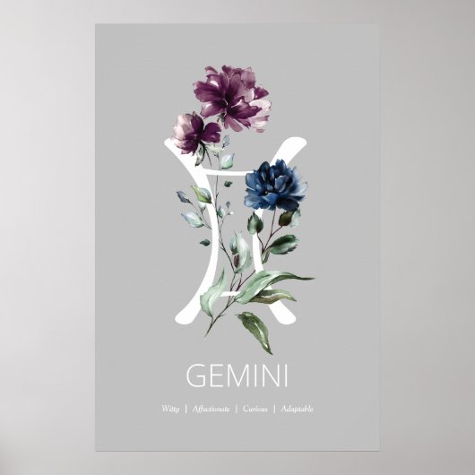 Gemini Zodiac Symbol Poster (Vorne)