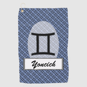 Gemini Zodiac Symbol Standard von Kenneth Yoncich Golfhandtuch