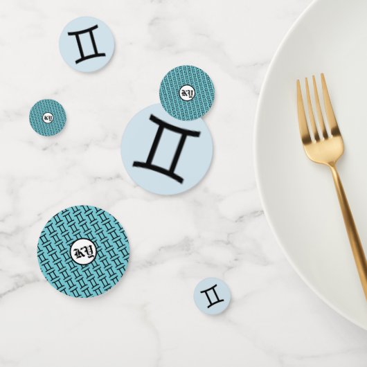 Gemini Zodiac Symbol Standard von Kenneth Yoncich Konfetti (Gruppe)