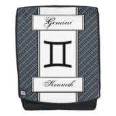 Gemini Zodiac Symbol Standard von Kenneth Yoncich Rucksack (Vorderseite)