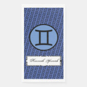 Gemini Zodiac Symbol Standard von Kenneth Yoncich Serviette (Vorderseite)