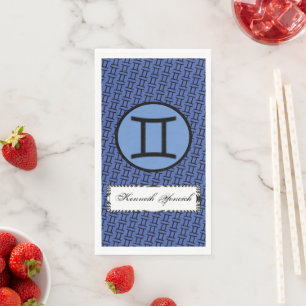 Gemini Zodiac Symbol Standard von Kenneth Yoncich Serviette