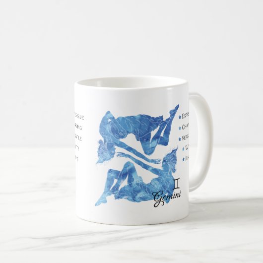 Gemini Zodiac Tasse (VorderseiteRechts)
