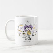 Gemini Zodiac Tasse, Niedlich Gemini Starsign Horo Kaffeetasse (Links)