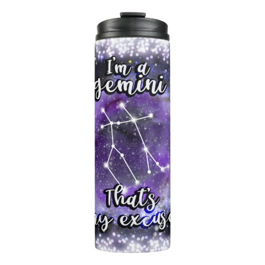 Gemini Zodiac Thermal Tumbler Thermosbecher (Vorderseite)