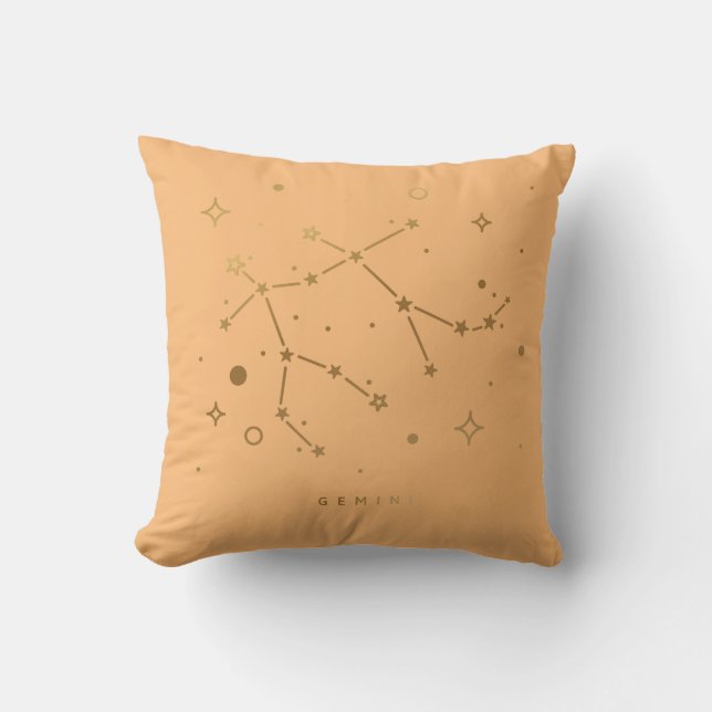 Gemini Zodiac Throw Kissen (Vorderseite)