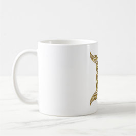 Gemini Zodiac - Tribal Gold Kaffeetasse