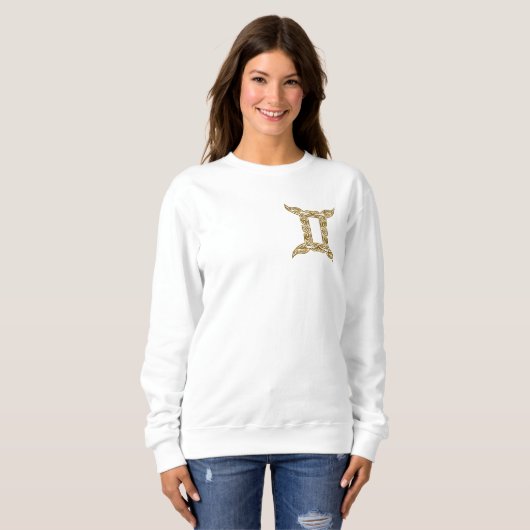 Gemini Zodiac - Tribal Gold Sweatshirt (Vorne ganz)