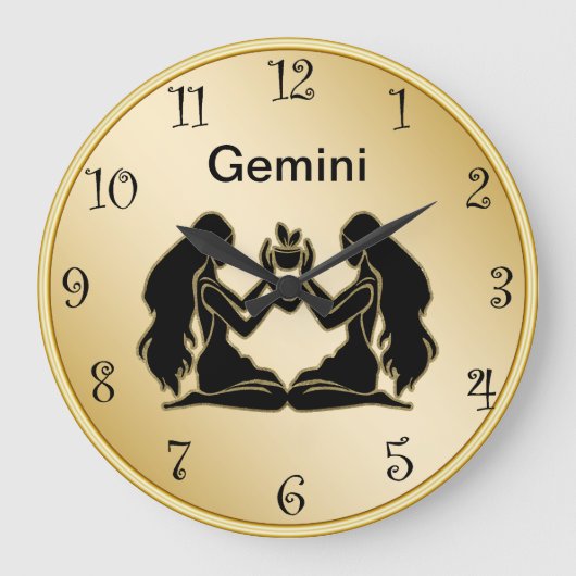 Gemini Zodiac Wall Uhr (Vorderseite)