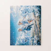 Gemini Zodiac with Twin Children and White Wolves Puzzle (Vertikal)