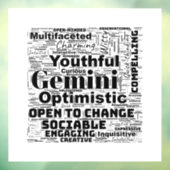 Gemini Zodiac Word Cloud Inspiration Fensteraufkleber (Blatt 3)