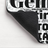 Gemini Zodiac Word Cloud Inspiration Mousepad (Ecke)
