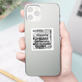 Gemini Zodiac Word Cloud Inspiration Sticker (Telefon)