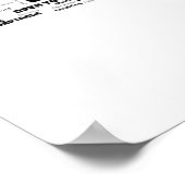 Gemini Zodiac Word Cloud Poster (Ecke)