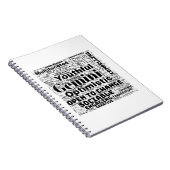 Gemini Zodiac Word Cloud Spiral Notebook Notizblock (Rechte Seite)