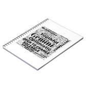 Gemini Zodiac Word Cloud Spiral Notebook Notizblock (Linke Seite)