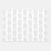 Gemini Zodiac Wrapping Paper Set Geschenkpapier Set (Vorderseite 3)