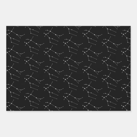 Gemini Zodiac Wrapping Paper Set Geschenkpapier Set (Vorderseite 2)