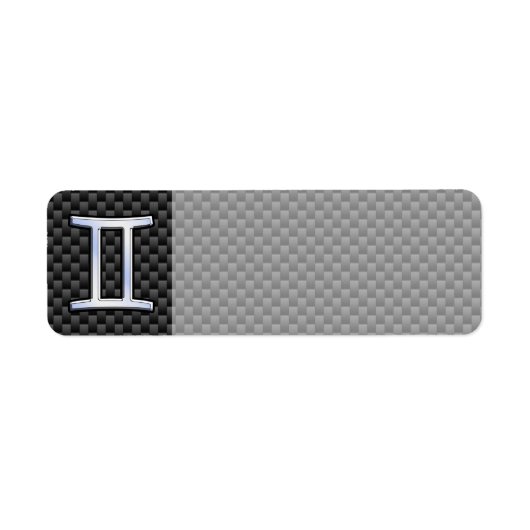 Gemini Zodiac-Zeichen auf Holzkohlefaser Print (Vorne)