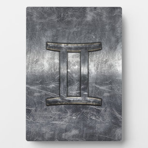 Gemini Zodiac-Zeichen für Industriestahl Fotoplatte