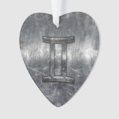Gemini Zodiac-Zeichen für Industriestahl Ornament (Vorderseite)