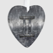 Gemini Zodiac-Zeichen für Industriestahl Ornament (Vorderseite)
