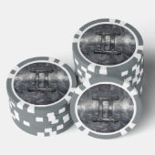 Gemini Zodiac-Zeichen für Industriestahl Pokerchips (Stapel)