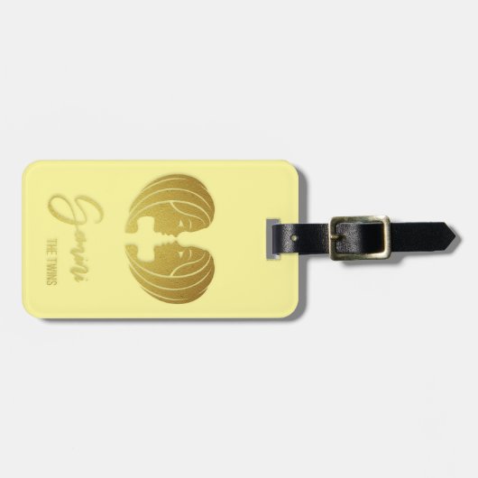 Gemini Zodiac-Zeichen Gepäckanhänger (Vorderseite horizontal)