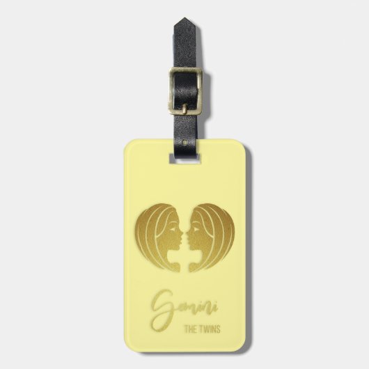 Gemini Zodiac-Zeichen Gepäckanhänger (Vorderseite vertikal)
