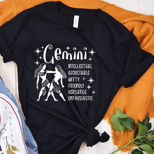 Gemini-Zodiac-Zeichen-Horoskop Persönlichkeitsmerk T-Shirt