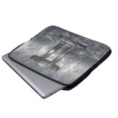 Gemini Zodiac-Zeichen in Grunge gestörter Stil Laptopschutzhülle (Vorne Knopf)