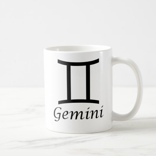 "Gemini" Zodiac-Zeichen Kaffeetasse (Rechts)
