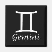 "Gemini" Zodiac-Zeichen Magnet (Vorne)